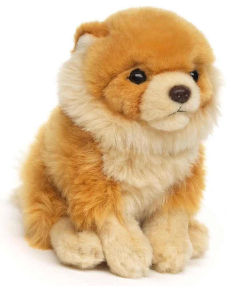 Plyšový Pes Pomeranian, štěně 17 cm