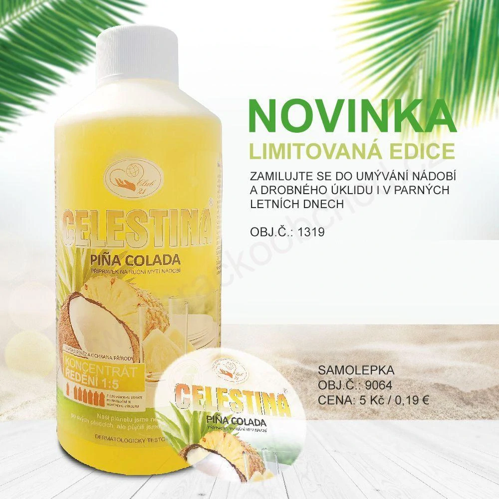 CELESTINA - přípravek na mytí nádobí - Piňa colada
