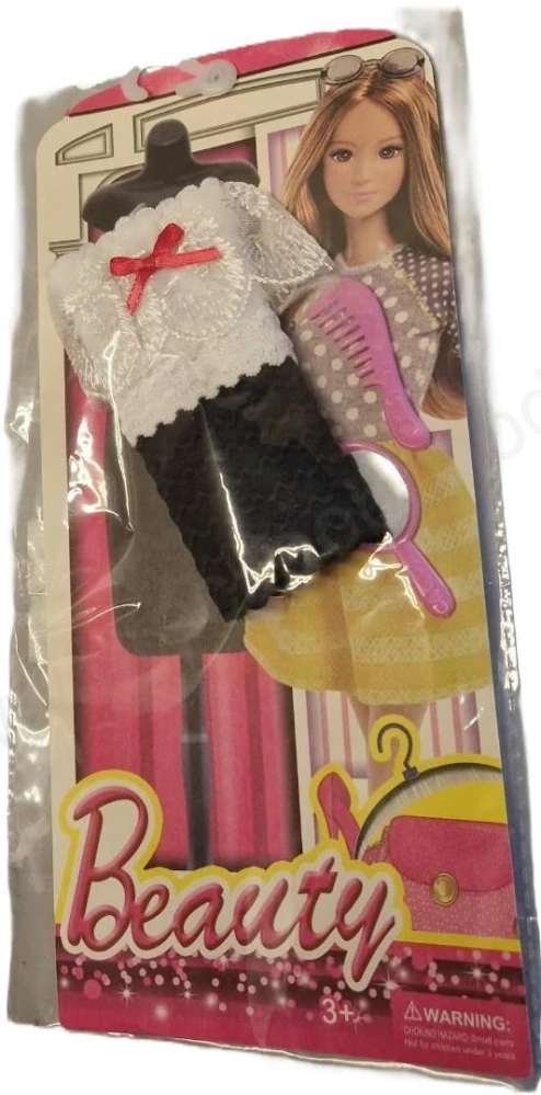 Šaty / oblečky na panenku, s doplňky (4 druhy)