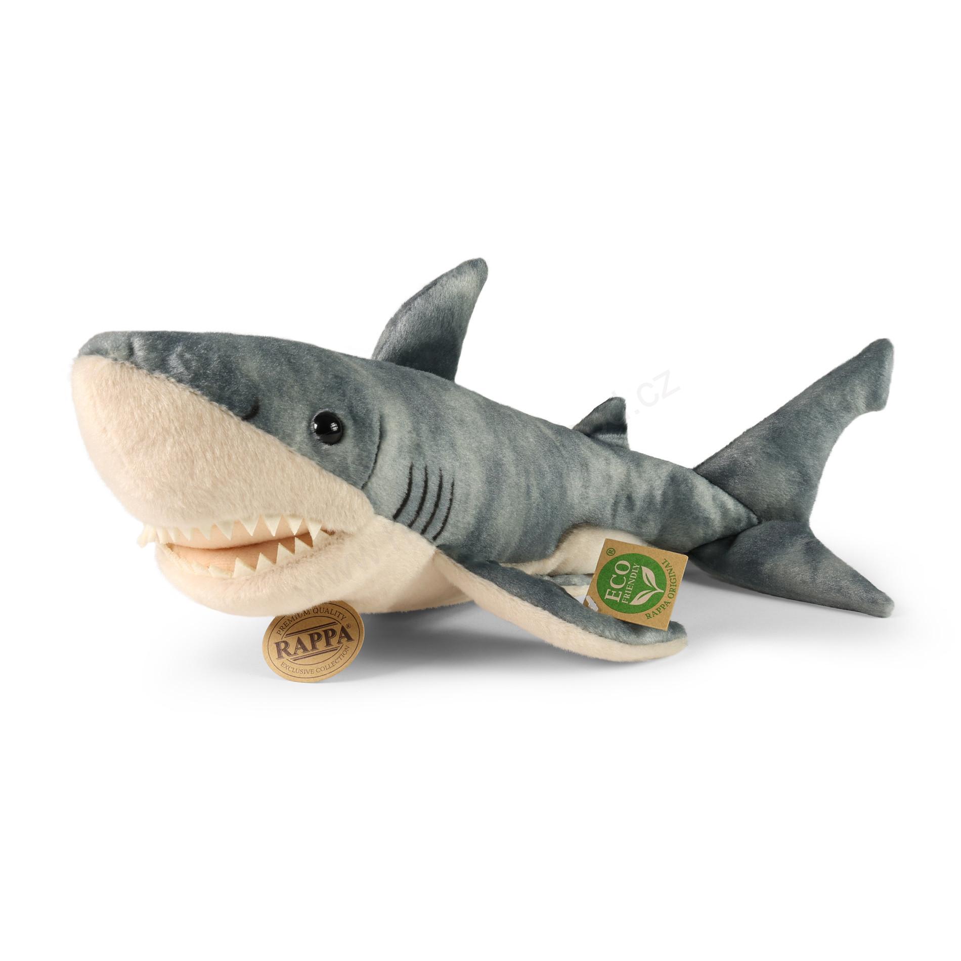 Plyšový žralok šedý 40 cm ECO-FRIENDLY