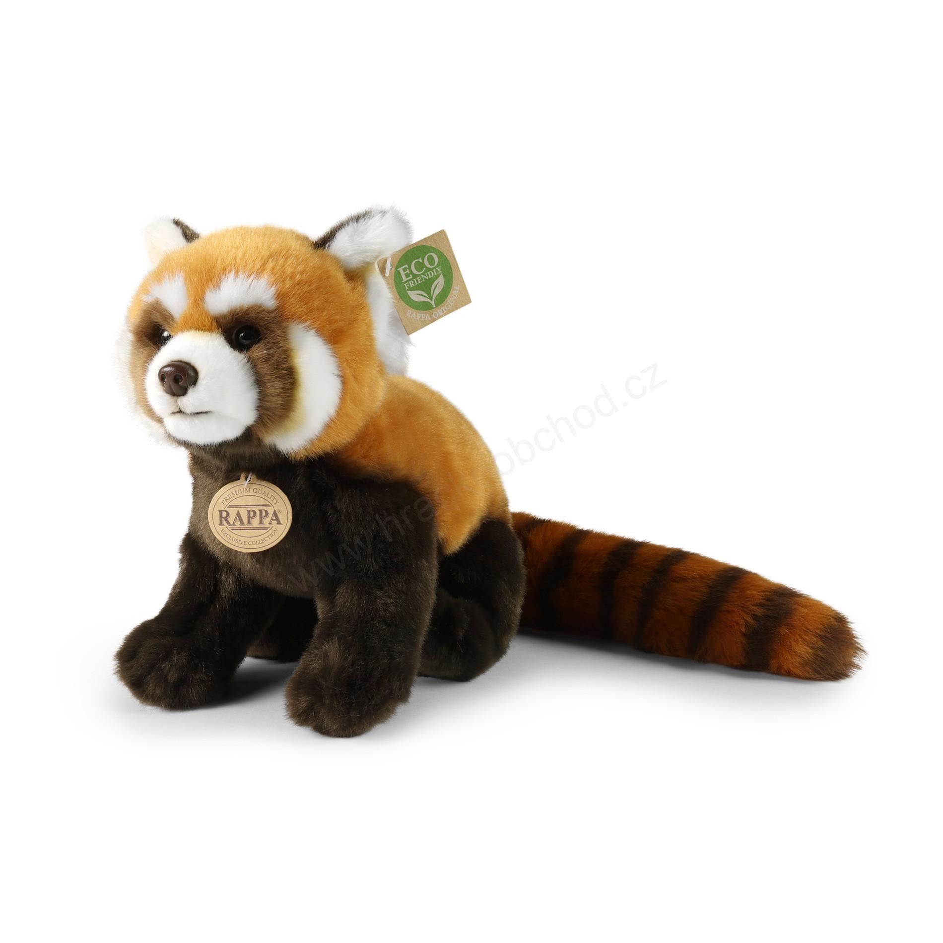Plyšová panda červená sedící 28 cm ECO-FRIENDLY