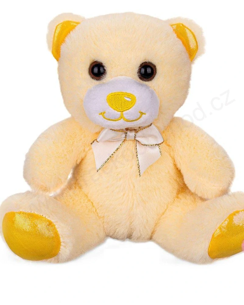 Plushy Pal medvěd plyšový 15 cm sedící s mašlí vonící(3 druhy)