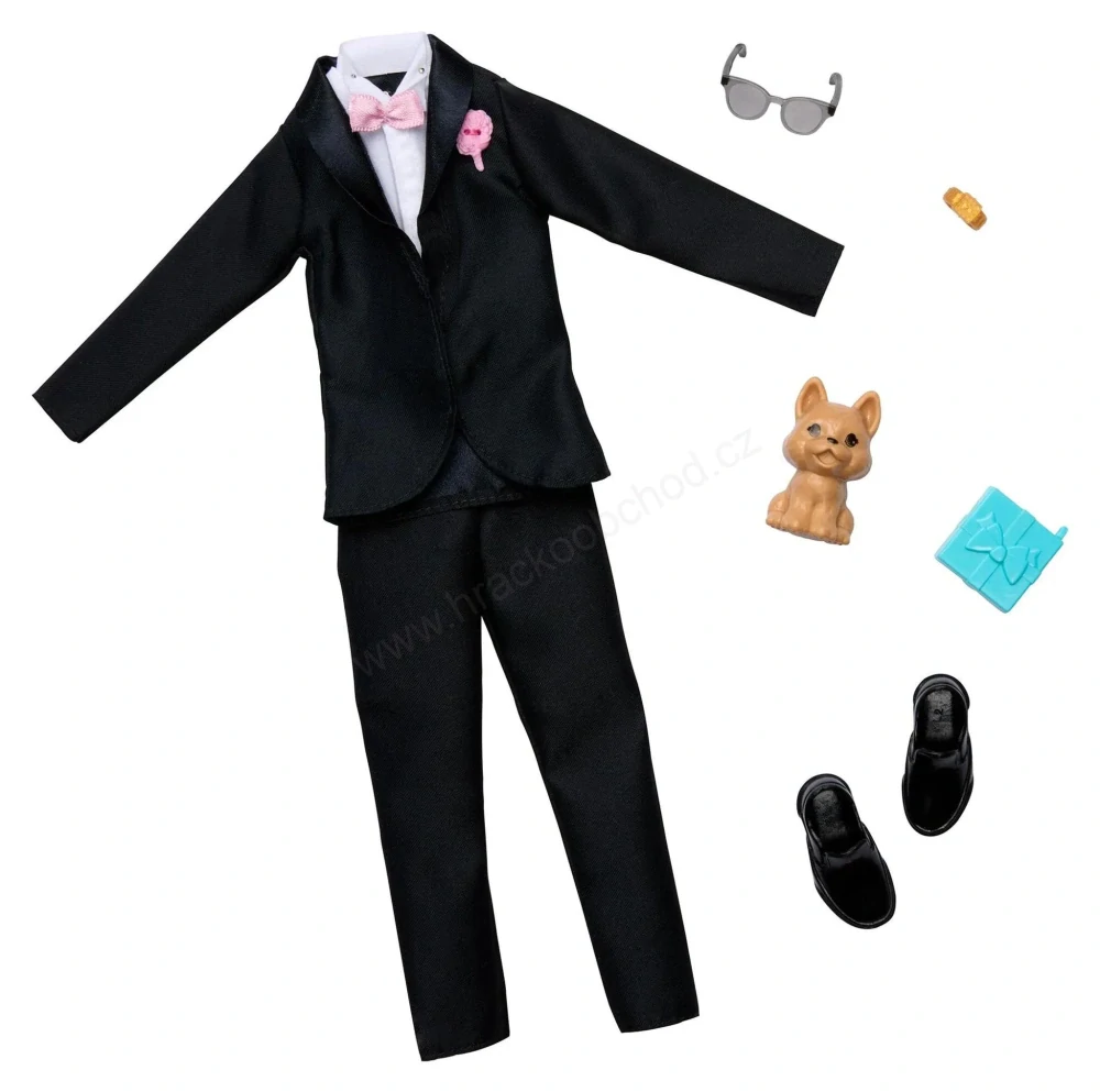Mattel Barbie Šaty pro Kena - ženich HWV77