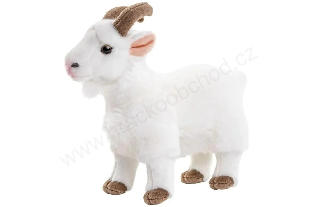 Plyšová KOZA - KOZEL / KAMZÍK BĚLÁK, stojící 26 cm