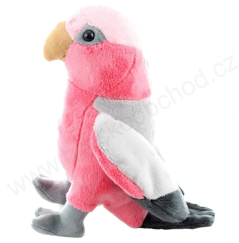 Plyšový Papoušek kakadu růžový 17 cm