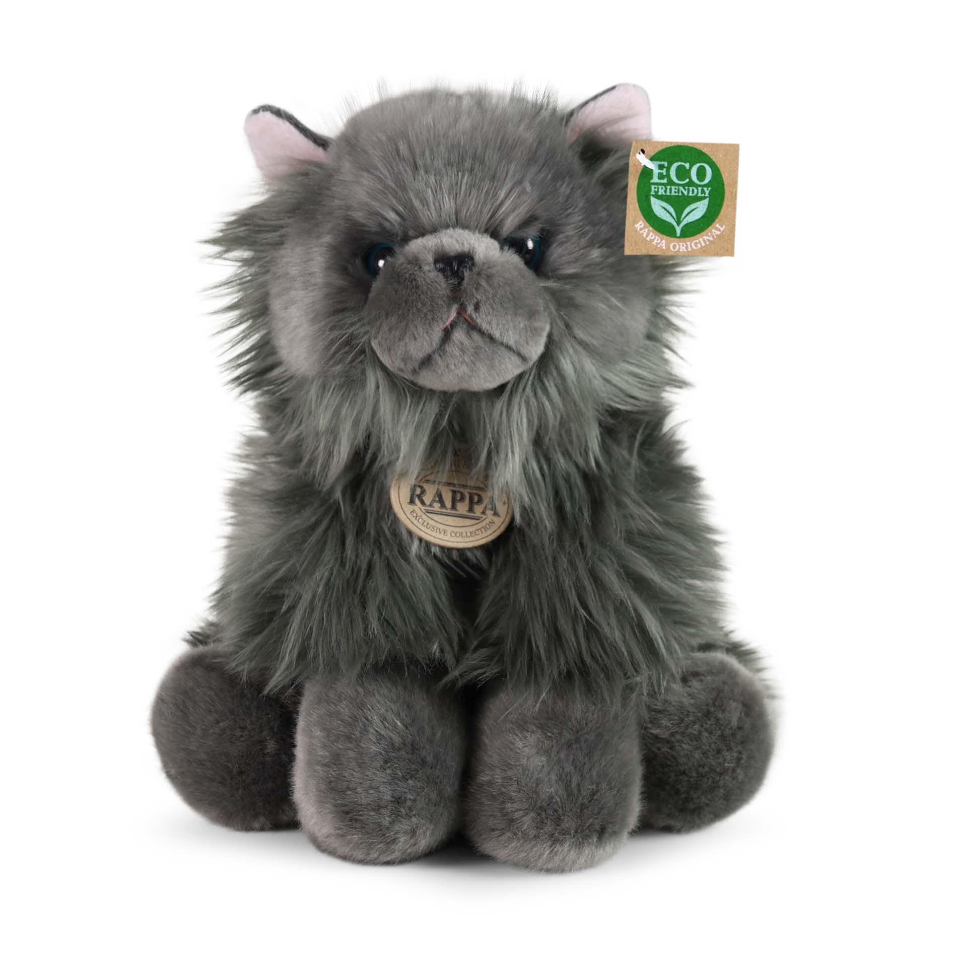 Plyšová kočka britská sedící šedá 30 cm ECO-FRIENDLY