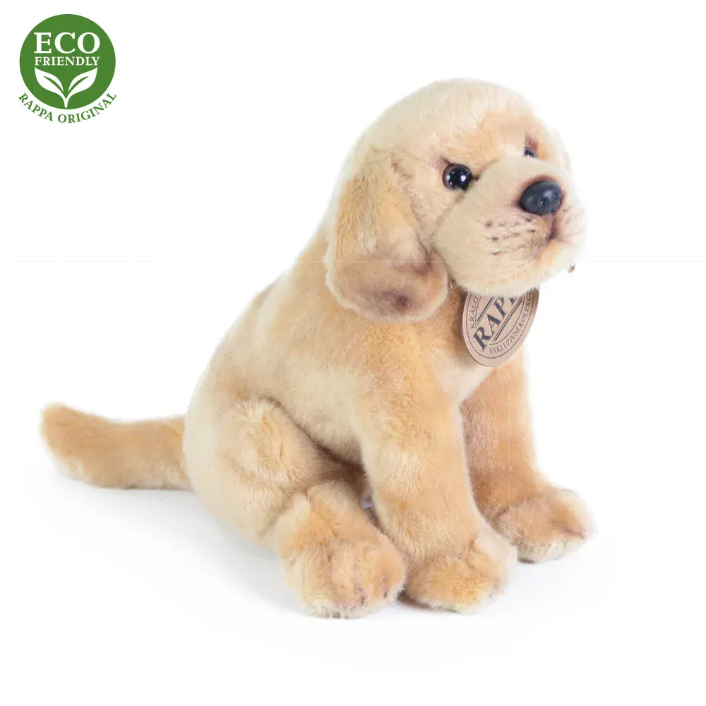 Plyšový pes labrador / retrívr sedící 20 cm ECO-FRIENDLY