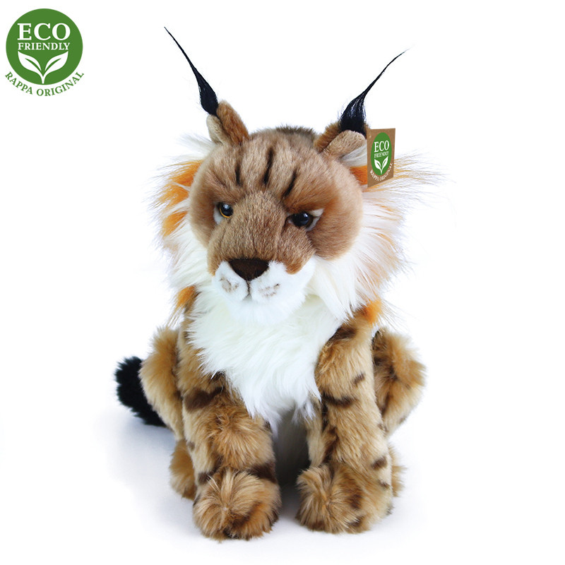 Plyšový rys sedící 25 cm ECO-FRIENDLY