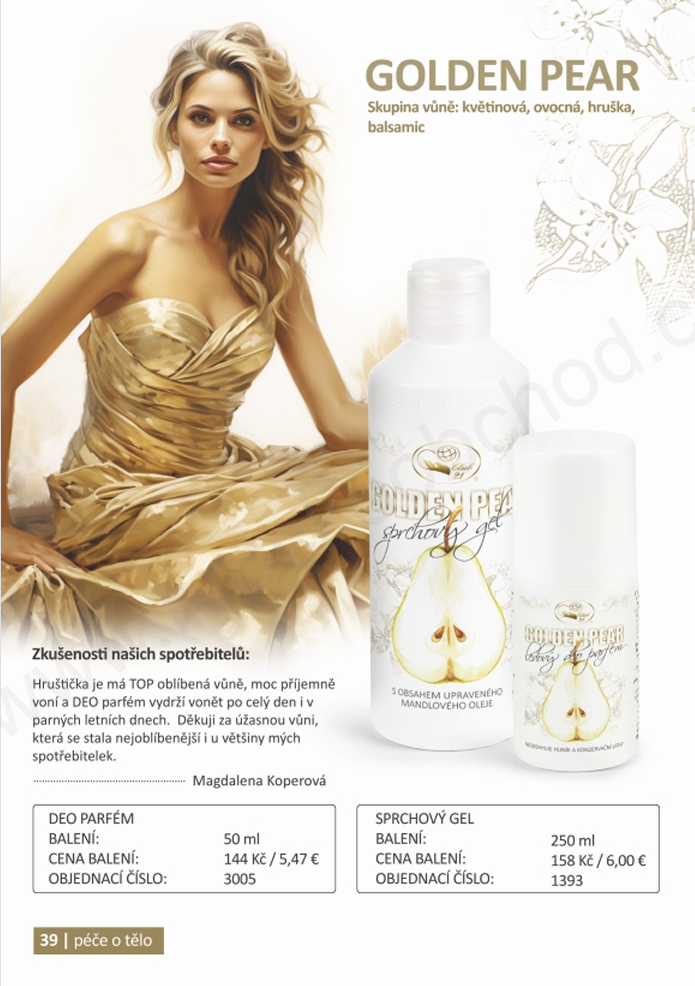 Missiva - GOLDEN PEAR – dámský ledový deo parfém roll-on, 50 ml