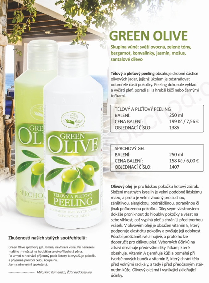 Missiva GREEN OLIVE – dámský sprchový gel 250 ml