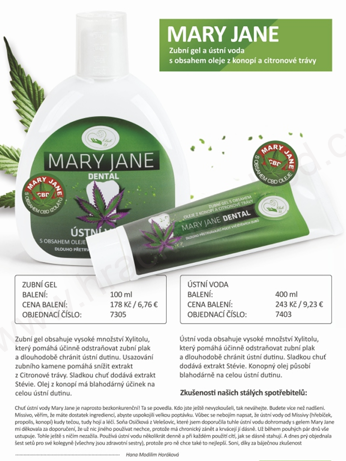 Missiva DENTAL Mary Jane – zubní gel (pasta) 100 ml