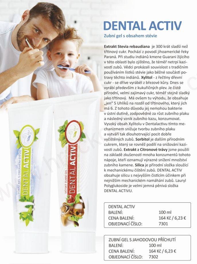 Missiva DENTAL ACTIV STÉVIE Zubní gel (pasta) 100 ml