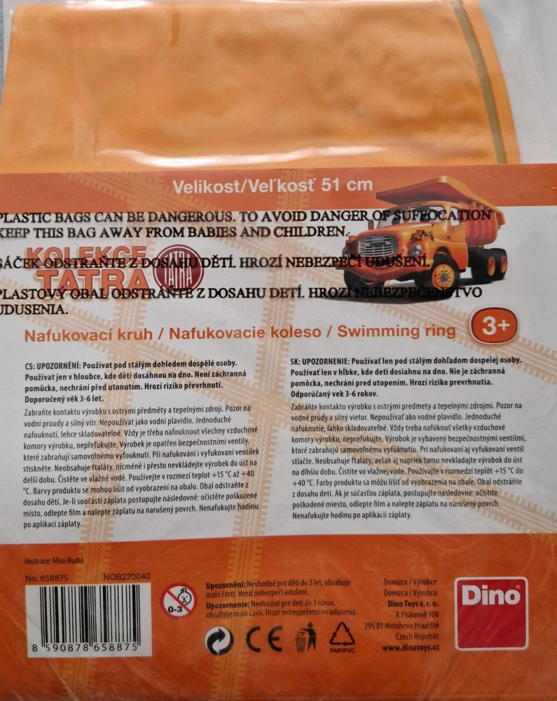 Nafukovací kruh TATRA 51 cm