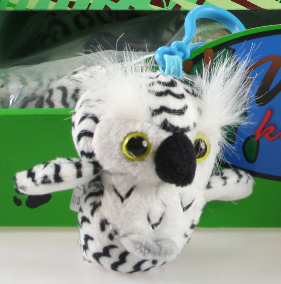 Plyšová SOVA sněžná přívěšek / klíčenka