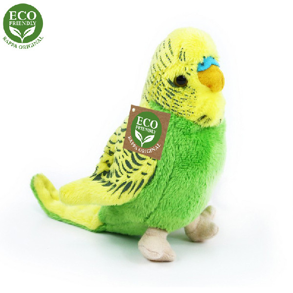 Plyšová andulka Vlnkovaná 2 druhy 12 cm ECO-FRIENDLY