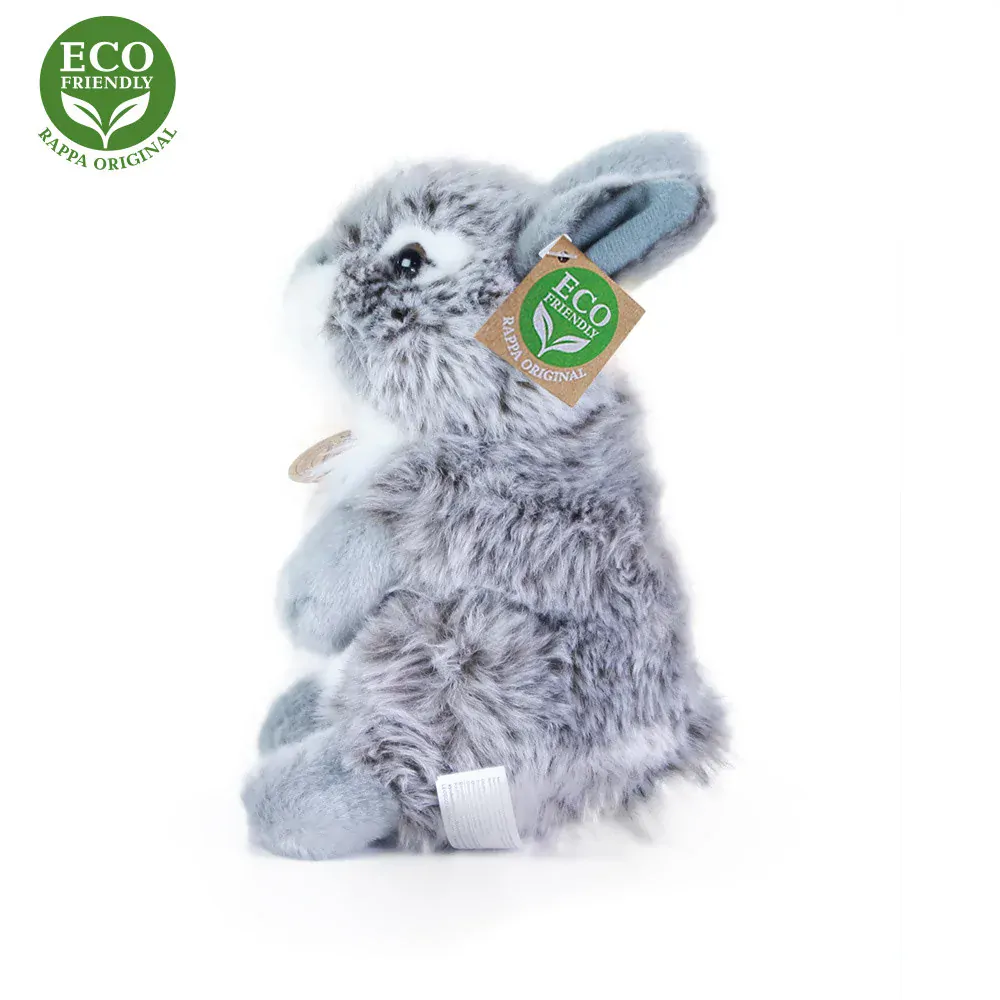 Plyšový králík / zajíc šedý sedící 20 cm ECO-FRIENDLY