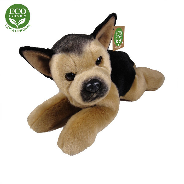Plyšový pes německý ovčák / vlčák ležící 30 cm ECO-FRIENDLY