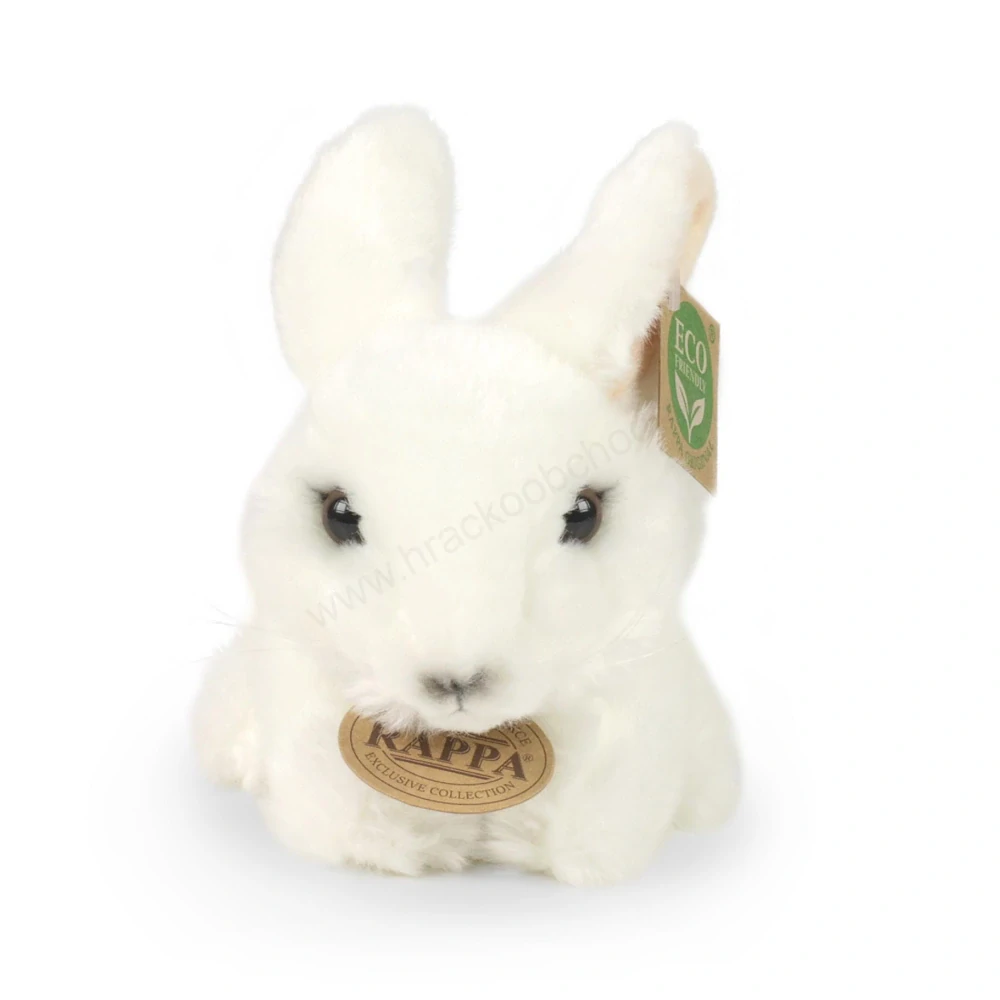 Plyšový králík bílý ležící 16 cm ECO-FRIENDLY