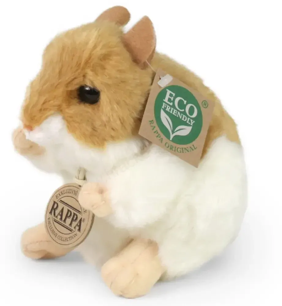 Plyšový KŘEČEK sedící hnědobílý 16 cm