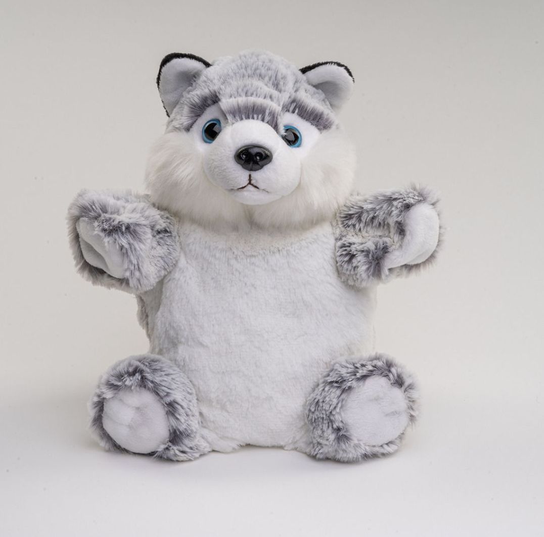 Maňásek plyšový pes husky 25 cm