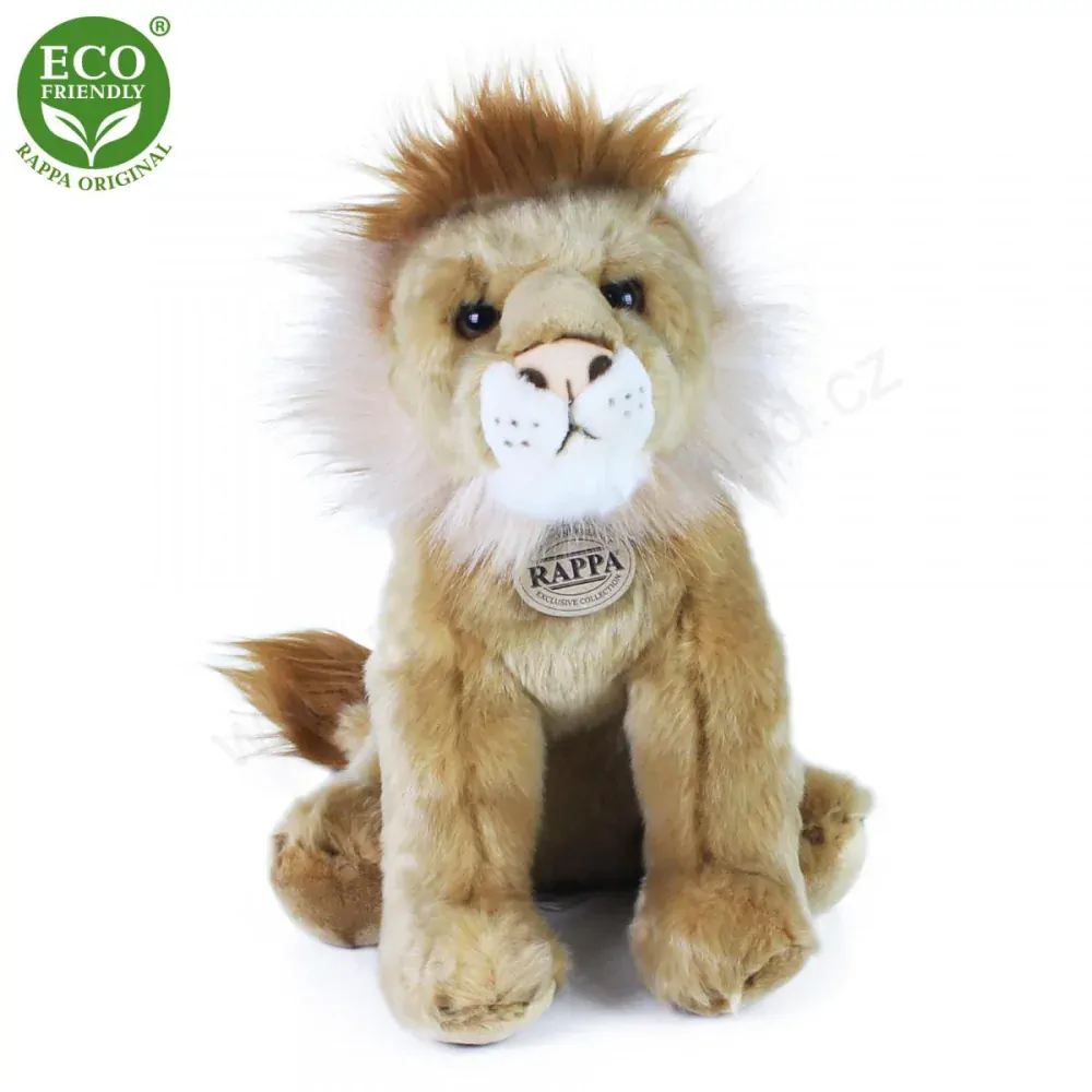 Plyšový lev 30 cm, sedící, ECO-FRIENDLY