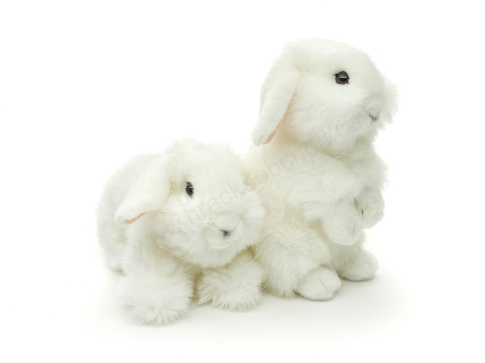 Plyšový Králík angorský bílý 20 cm (2 druhy)