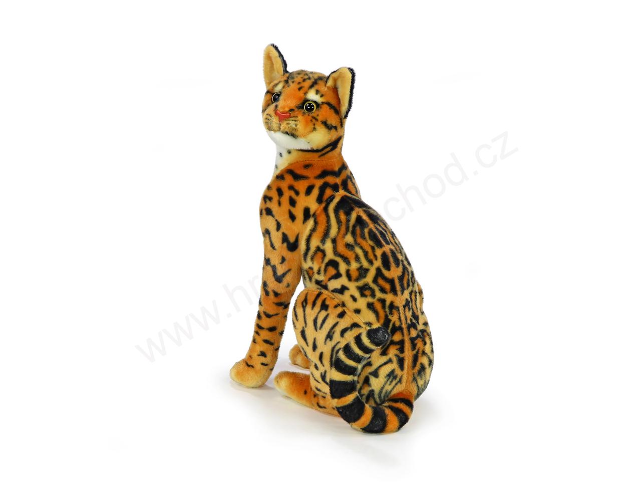 Plyšový OCELOT sedící 46 cm
