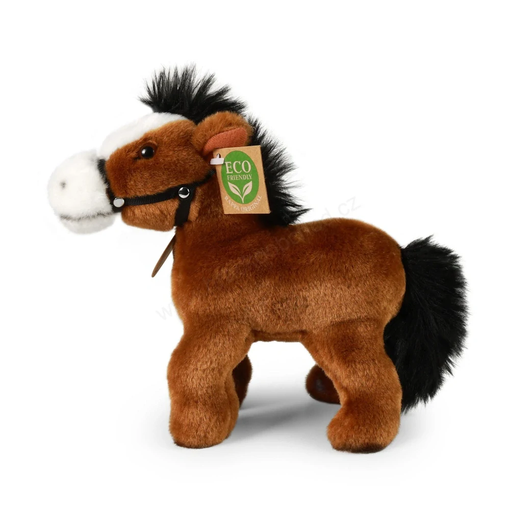 Plyšový kůň hnědý 22 cm ECO-FRIENDLY