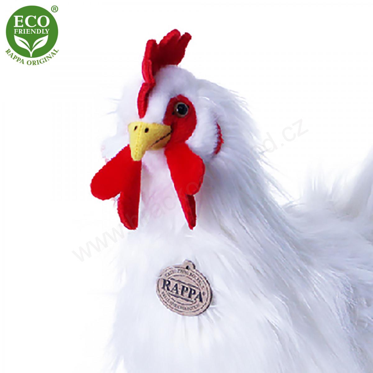 Plyšový kohout bílý stojící 42 cm ECO-FRIENDLY