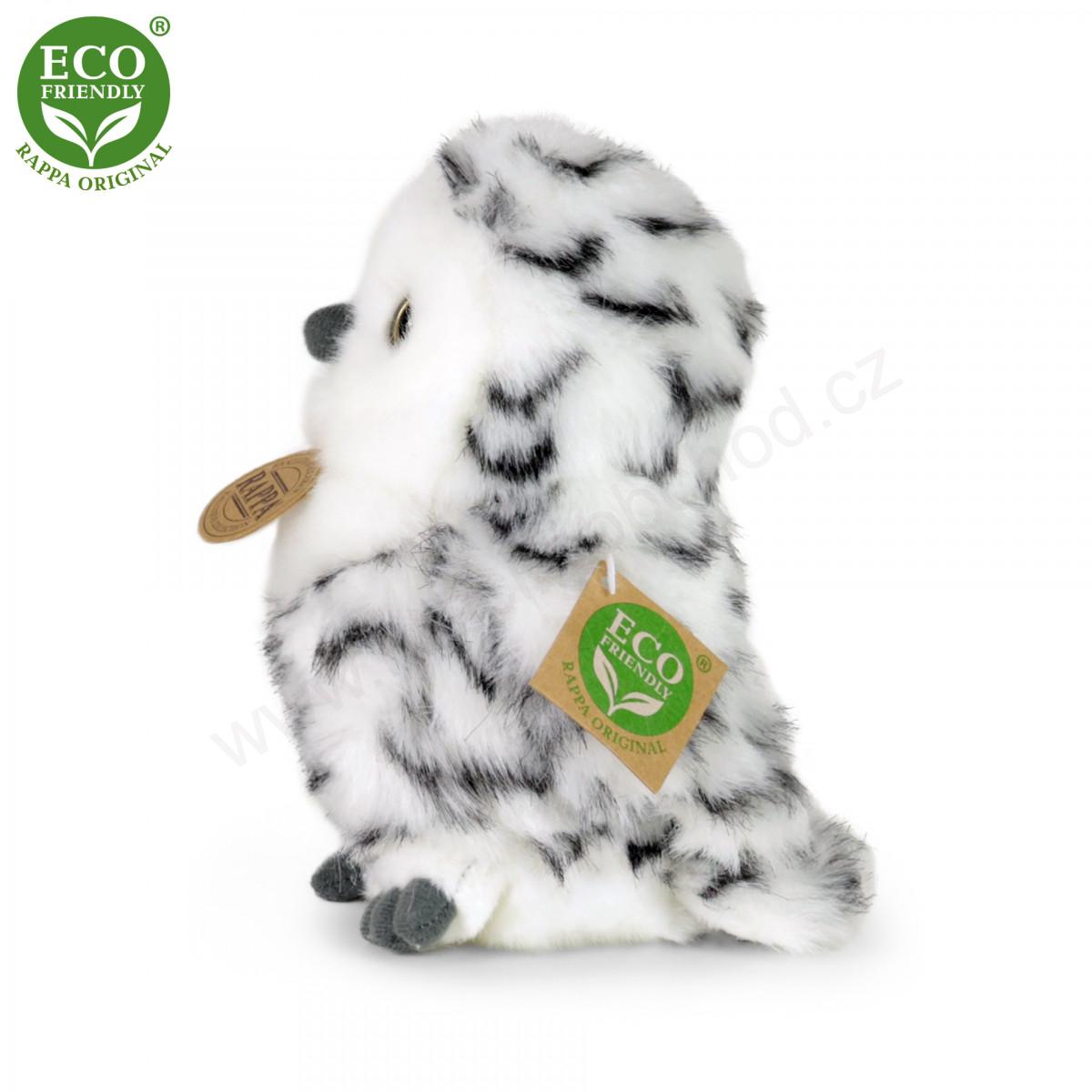 Plyšová sova sněžná 17 cm ECO