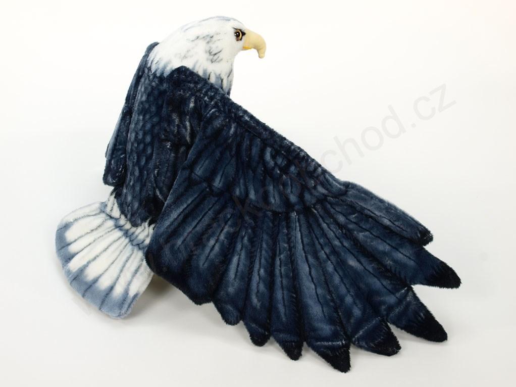 Plyšový pták orel s roztaženými křídly černý 146 cm