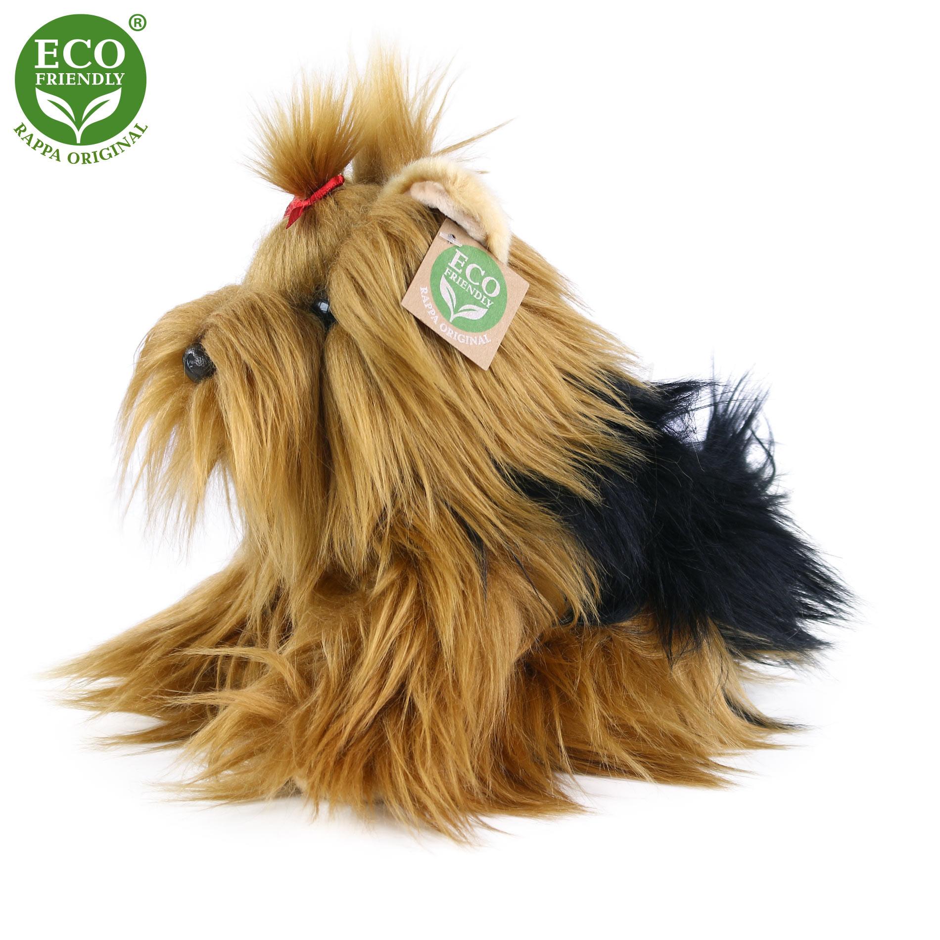 Plyšový pes jorkšírský teriér sedící 23 cm ECO-FRIENDLY