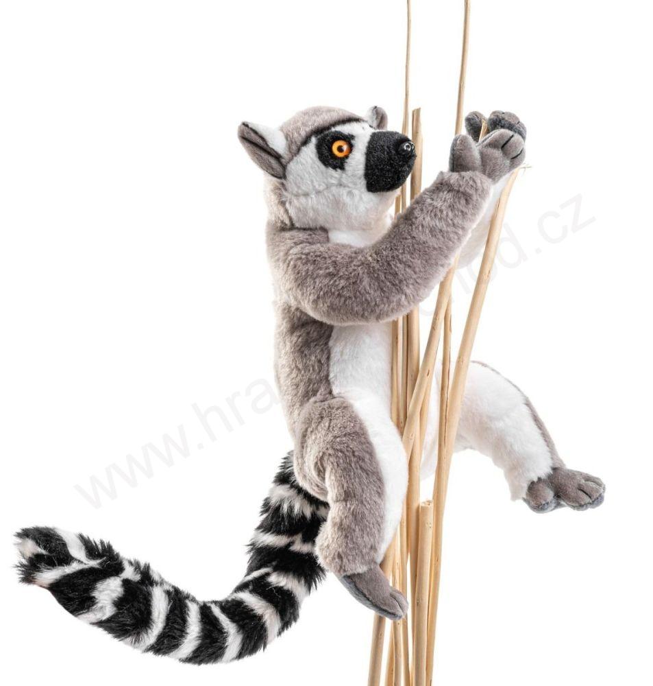 Plyšový Lemur 21 cm - ECO-FRIENDLY, se suchými zipy na tlapkách 