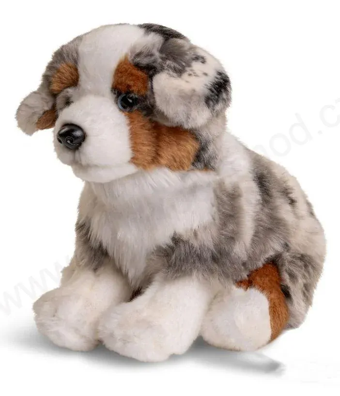 Plyšový pes Australský ovčák sedící 26 cm - ECO-FRIENDLY