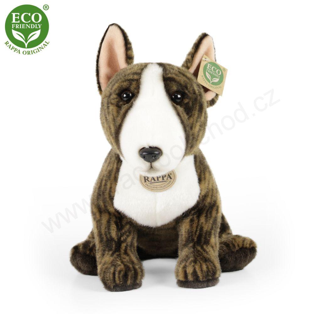 Plyšový pes anglický bulterier hnědý 30 cm ECO-FRIENDLY