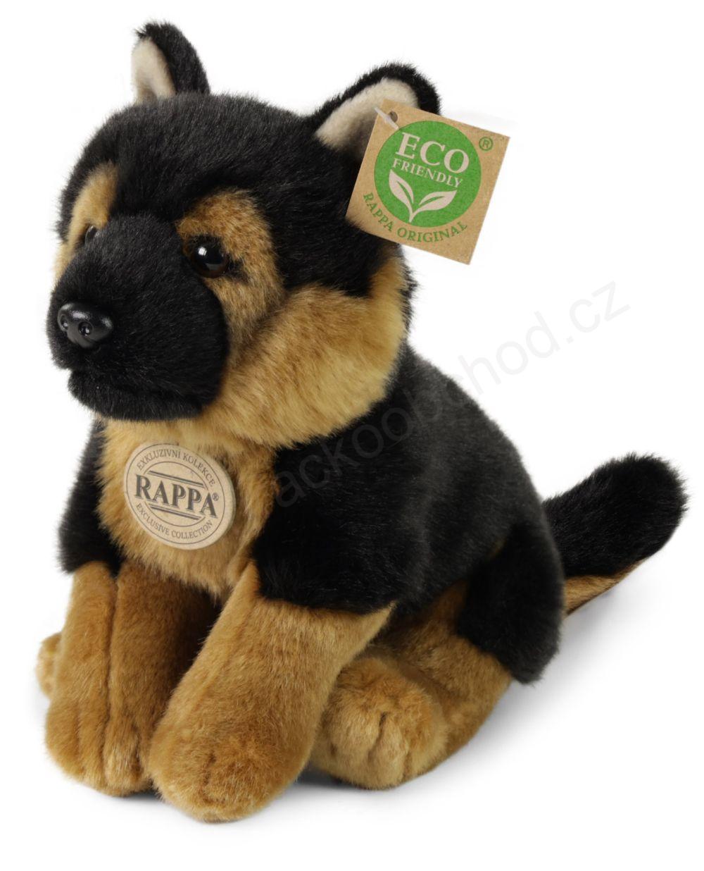 Plyšový pes ovčák / vlčák štěně, sedící 23 cm ECO-FRIENDLY