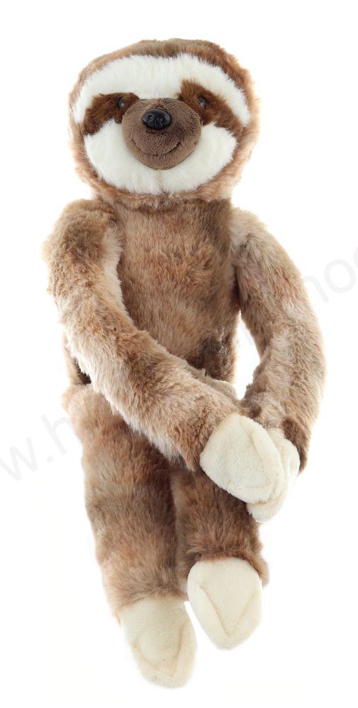 Plyšový lenochod tmavý 42 cm, se suchými zipy na tlapkách 