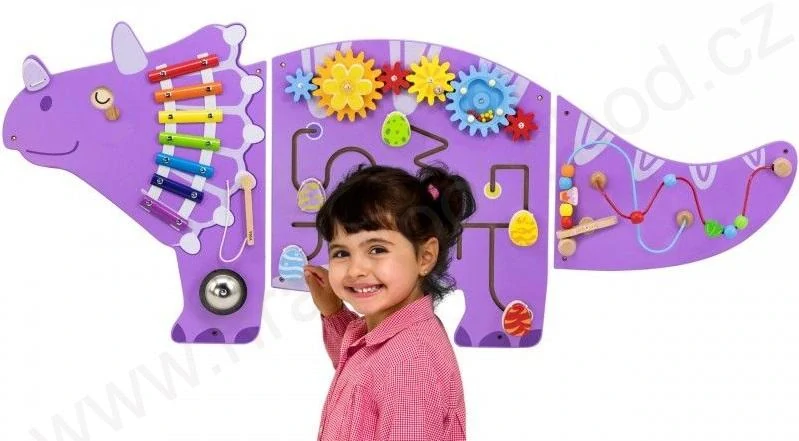 Dřevěná nástěnná hra - Dinosaurus Triceratops