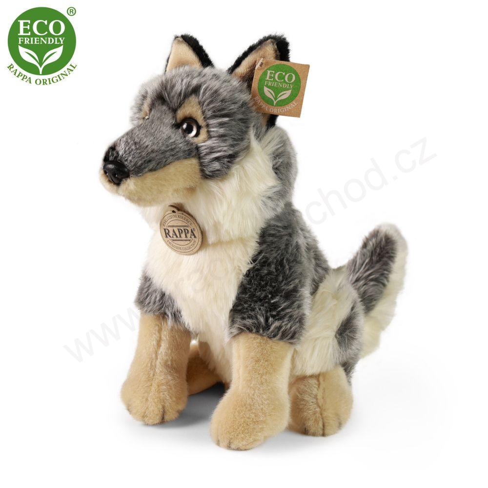 Plyšový vlk sedící 28 cm ECO-FRIENDLY