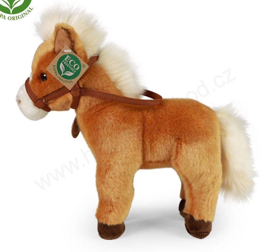 Plyšový kůň hnědý stojící 30 cm ECO-FRIENDLY