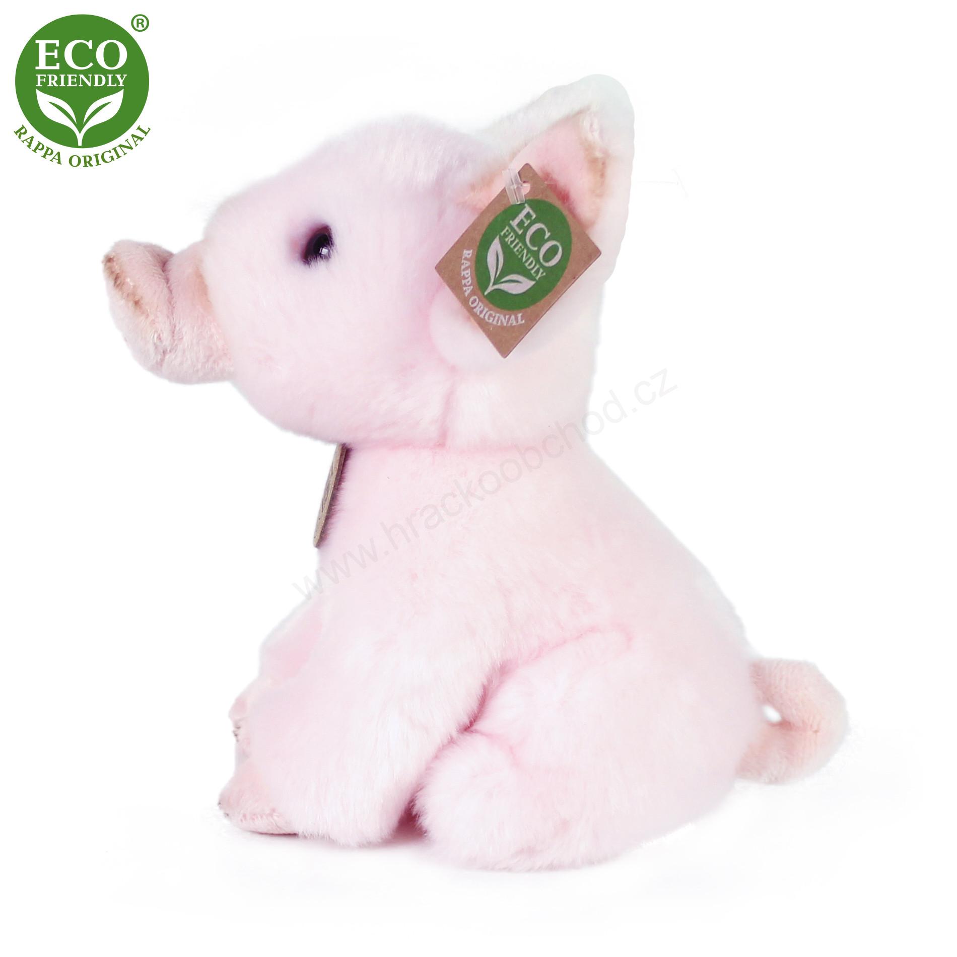 Plyšové prase sedící 20 cm ECO-FRIENDLY