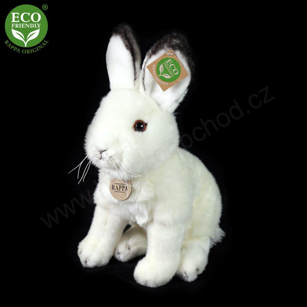 Plyšový zajíc / králík polární sedící 30 cm ECO-FRIENDLY
