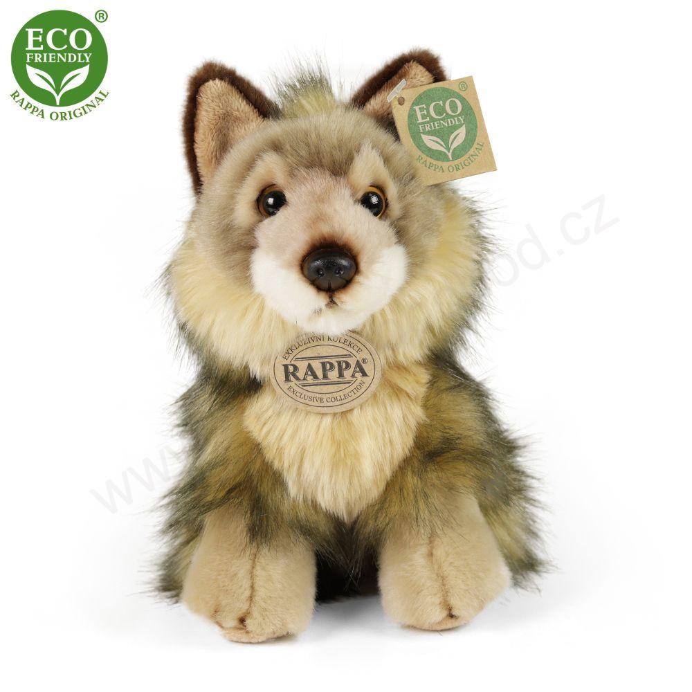 Plyšový KOJOT - VLK - VLČÁK  sedící, 20 cm