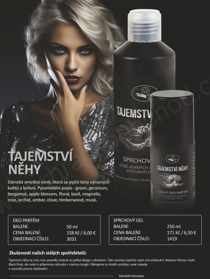 Missiva Tajemství něhy dámský ledový deo parfém roll-on, 50 ml