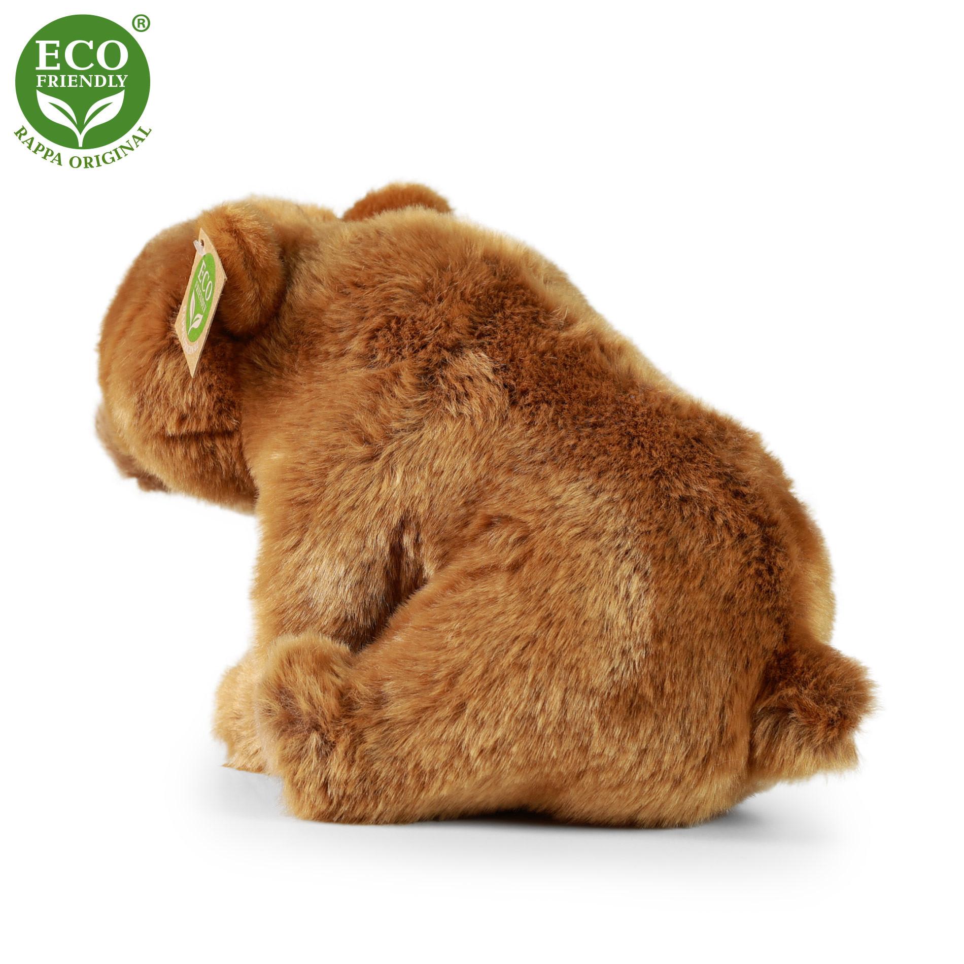 Plyšový medvěd hnědý Grizzly sedící 30 cm ECO-FRIENDLY