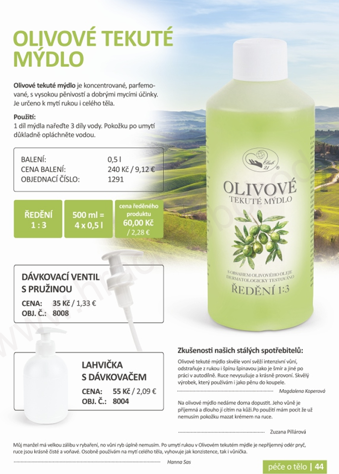 Missiva Olivové tekuté mýdlo 0,5 l