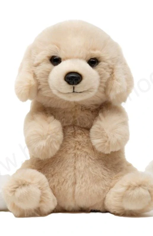 Plyšový pes retrívr, sedící štěně 17 cm ECO-FRIENDLY