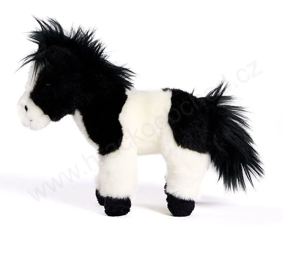 Plyšový kůň černobílý 20 cm ECO-FRIENDLY