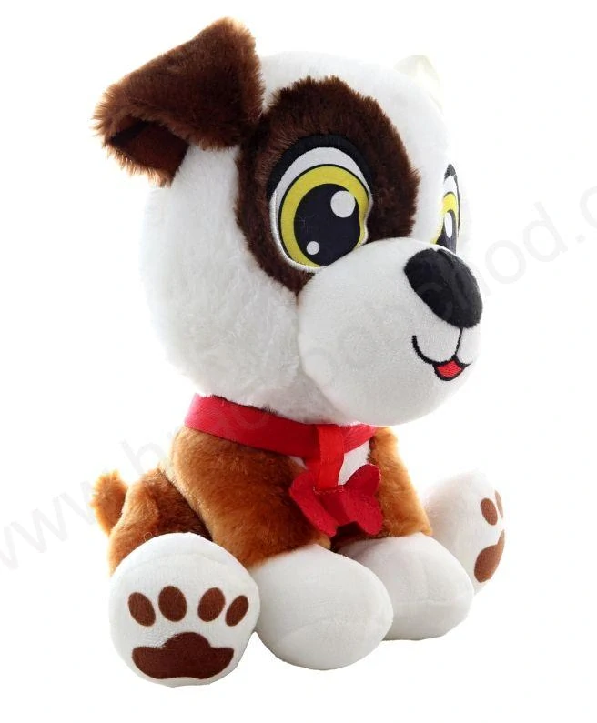 Plyšový pes veselý, bílý 25 cm