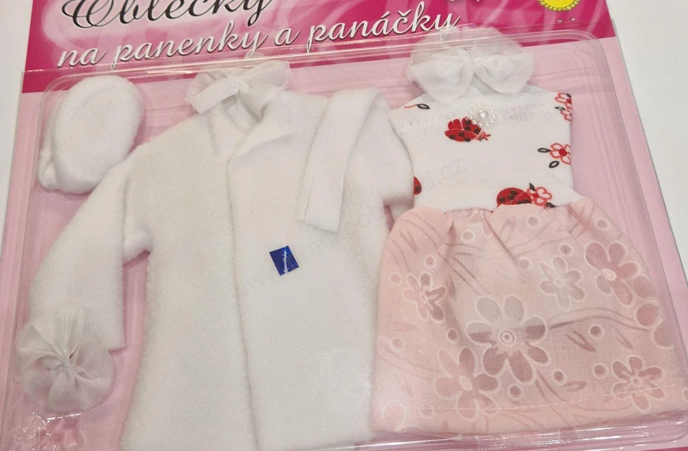 Šaty na panenku, blistr malý - různé druhy
